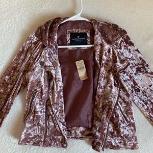 AEO jacket  XS  pink velvet